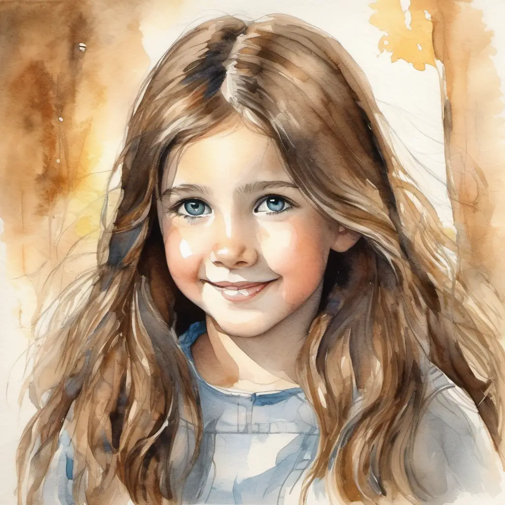 Origin of Young girl with bright eyes, long brown hair, cheerful demeanor and Whisker's friendship, introduction to their bond.