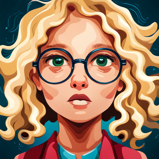 A little girl with curly blonde hair and colorful glasses. becomes a renowned inventor, inspiring others