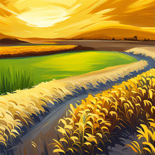 Yellow color disappears - dull sun, brown fields