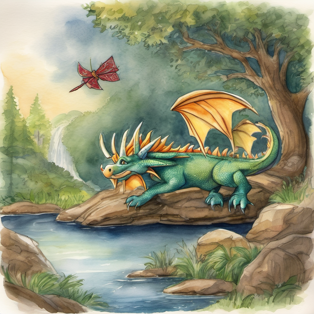 Once upon a time, in a magical land far, far away, there lived a little dragon named Sparky. Sparky wasn't like the other dragons in his village. He was much smaller and tinier than all the others, and because of this, he often felt overlooked and invisible. But deep inside, Sparky had a big heart and an even bigger dream. One day, while exploring the Enchanted Forest, Sparky stumbled upon an ancient scroll. Curiosity beckoned him to unravel its secrets, and as he read its words, his heart skipped a beat. The scroll spoke of an incredible quest that only a brave little dragon like Sparky could undertake. It promised that the dragon who completed the quest would receive the guidance of ancient wisdom and the power of confidence.