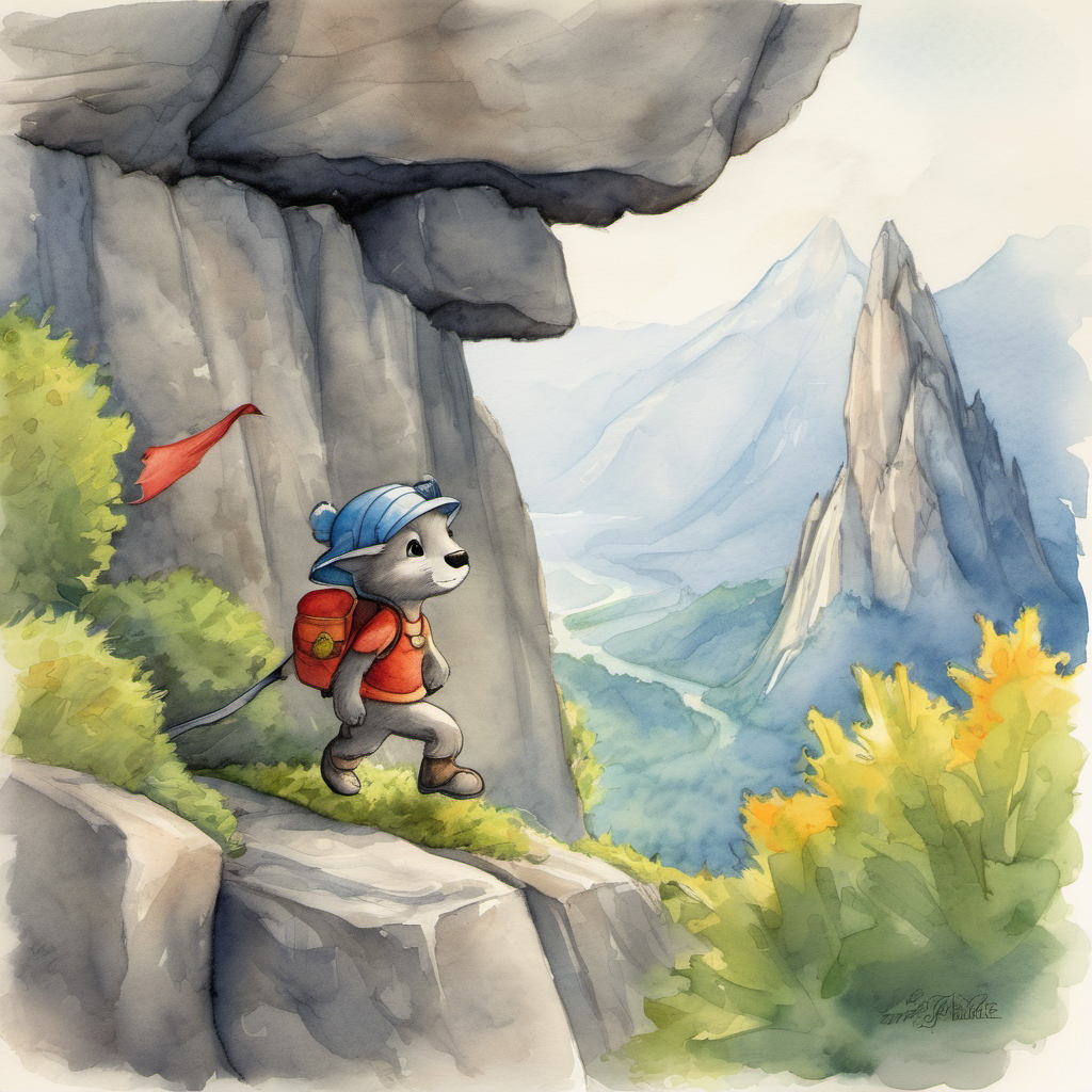 With newfound determination, Sparky realized that this was his chance to prove to himself and others that even the smallest creatures can achieve extraordinary things. With unwavering enthusiasm, he set off on his big quest. Sparky's first task was to climb the towering peaks of Dragon Mountain. Now, Dragon Mountain was known for its treacherous paths, steep cliffs, and fiery obstacles. Sparky's small size made the climb even more difficult, but he refused to let doubt consume him. With each step, he repeated a mantra to himself, "I am brave, I am strong, I can do this!"