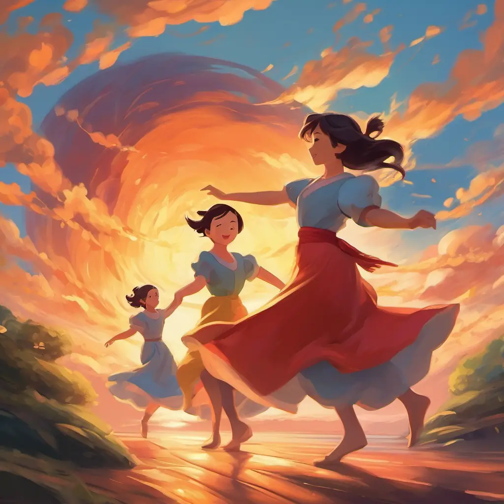 Using their dance to soothe a tempest.