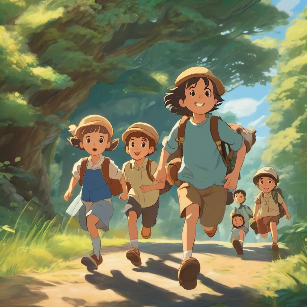 three children with different traits setting off on an adventure together