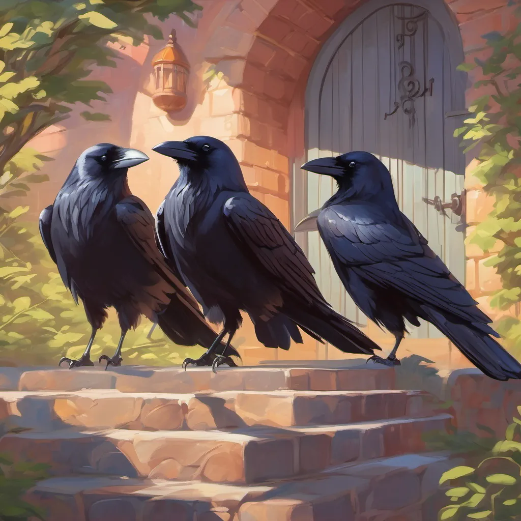 riddle-speaking ravens blocking the way