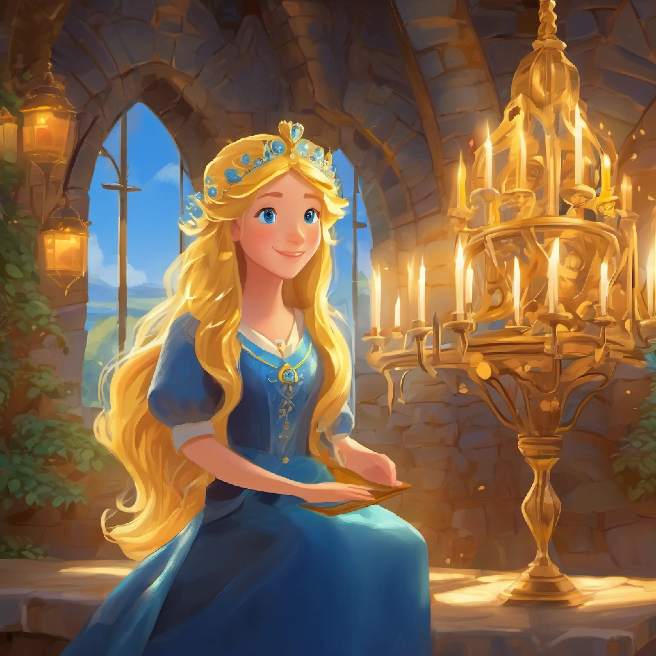 Celebration in the castle for Golden hair, blue eyes, beloved by all's birthday.