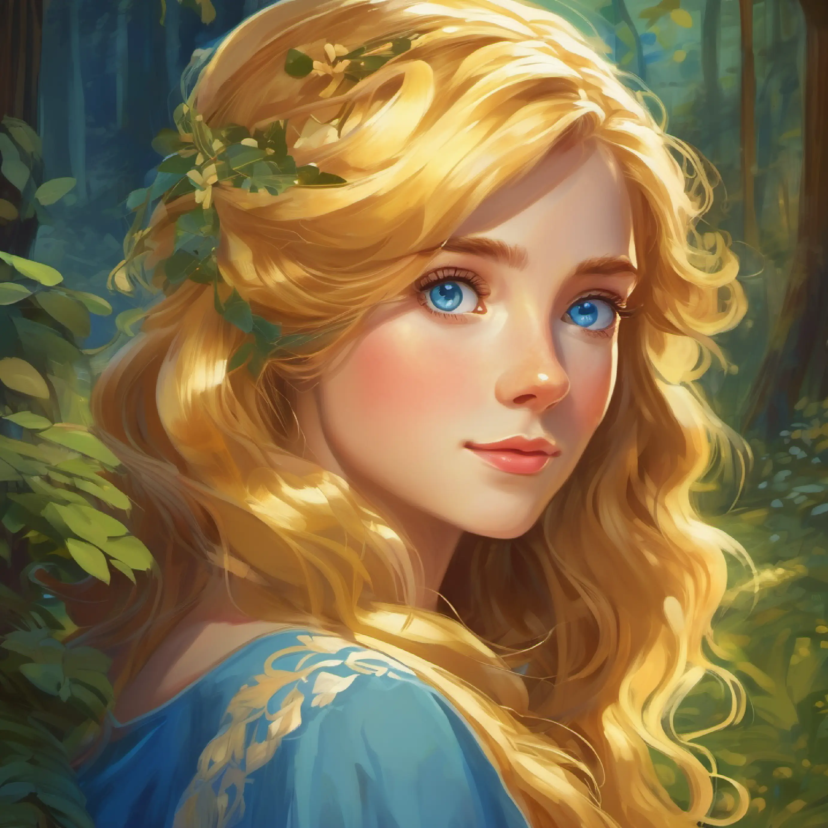Golden hair, blue eyes, beloved by all hidden in a cottage in the woods.
