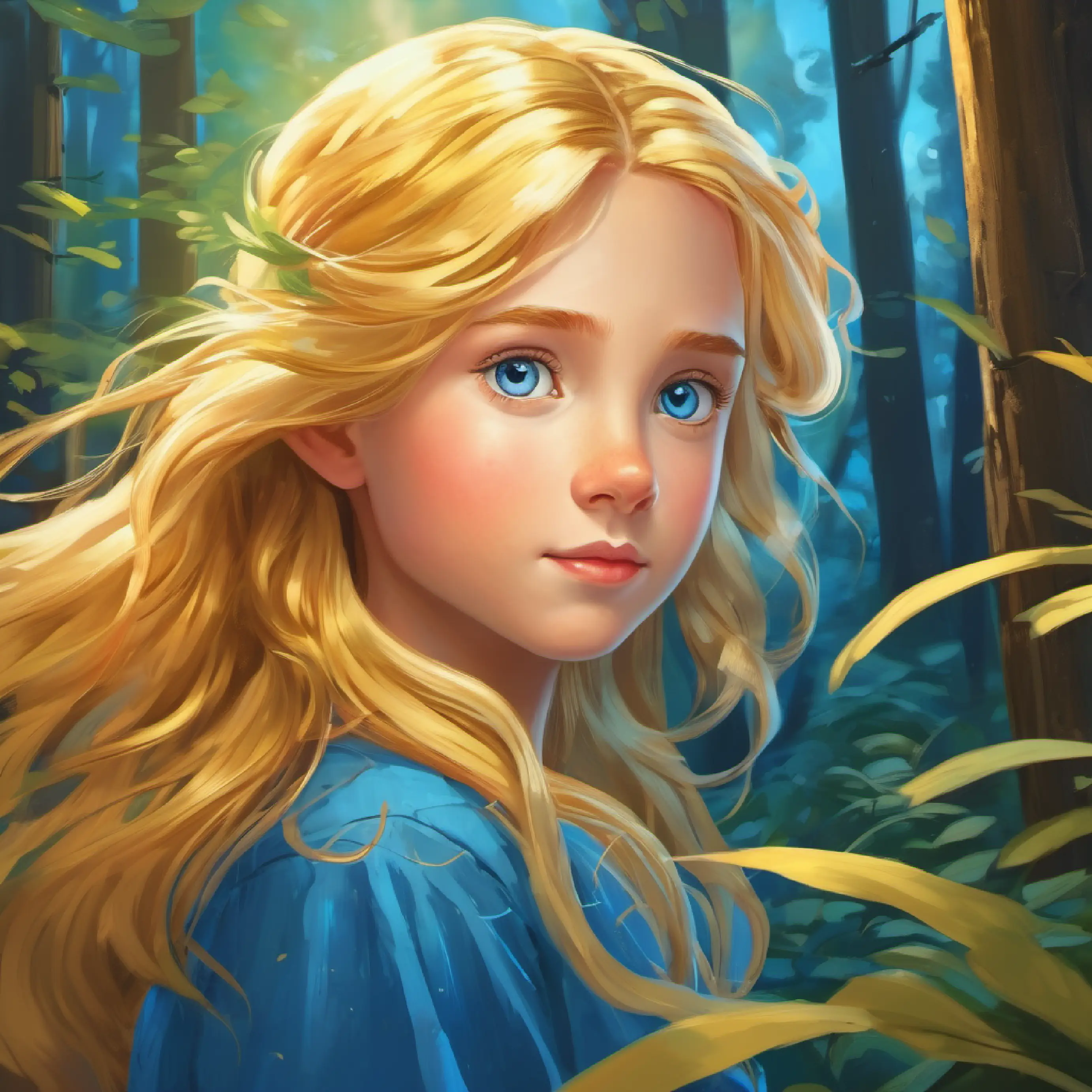 Golden hair, blue eyes, beloved by all growing up in the woods.