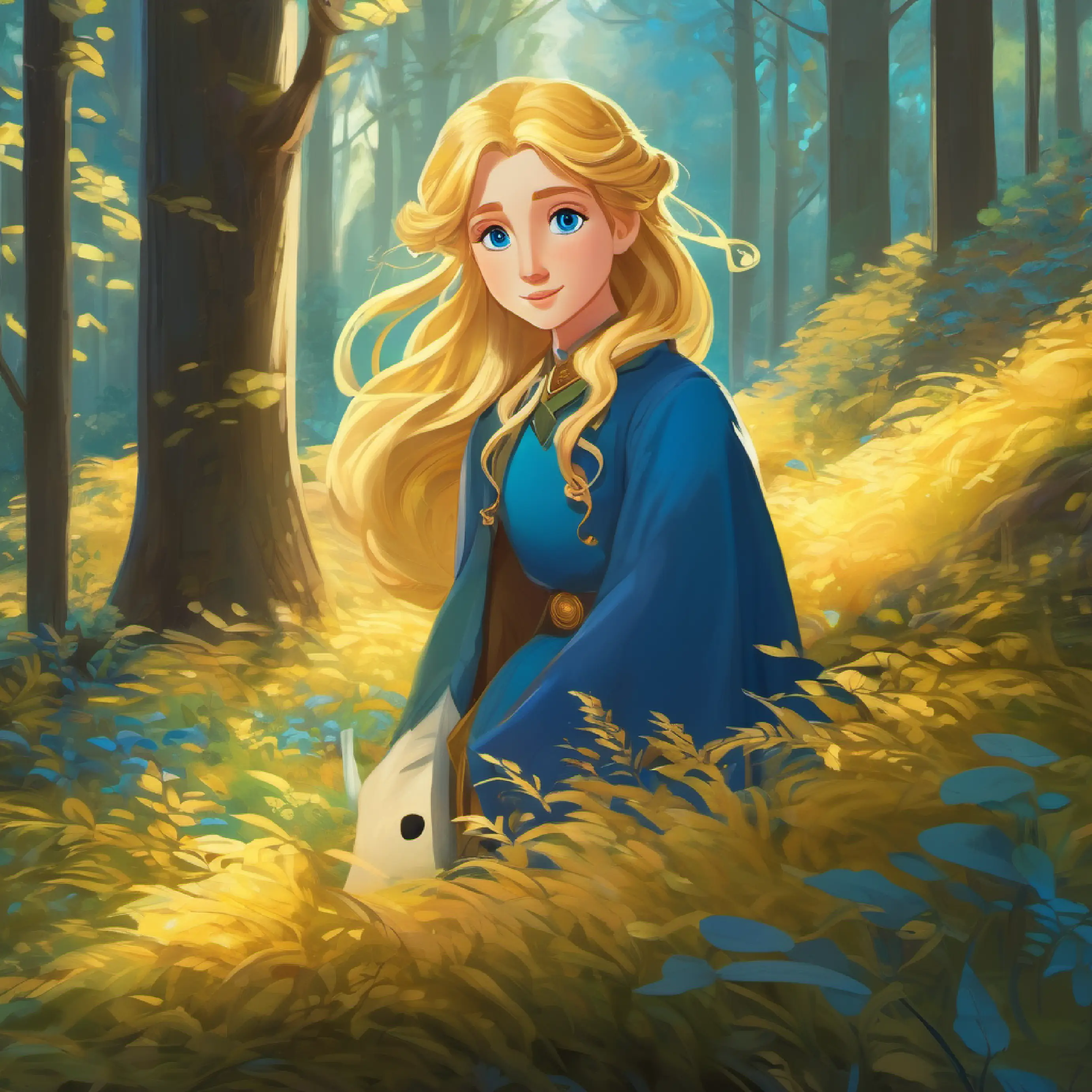 Golden hair, blue eyes, beloved by all meets a prince in the forest.