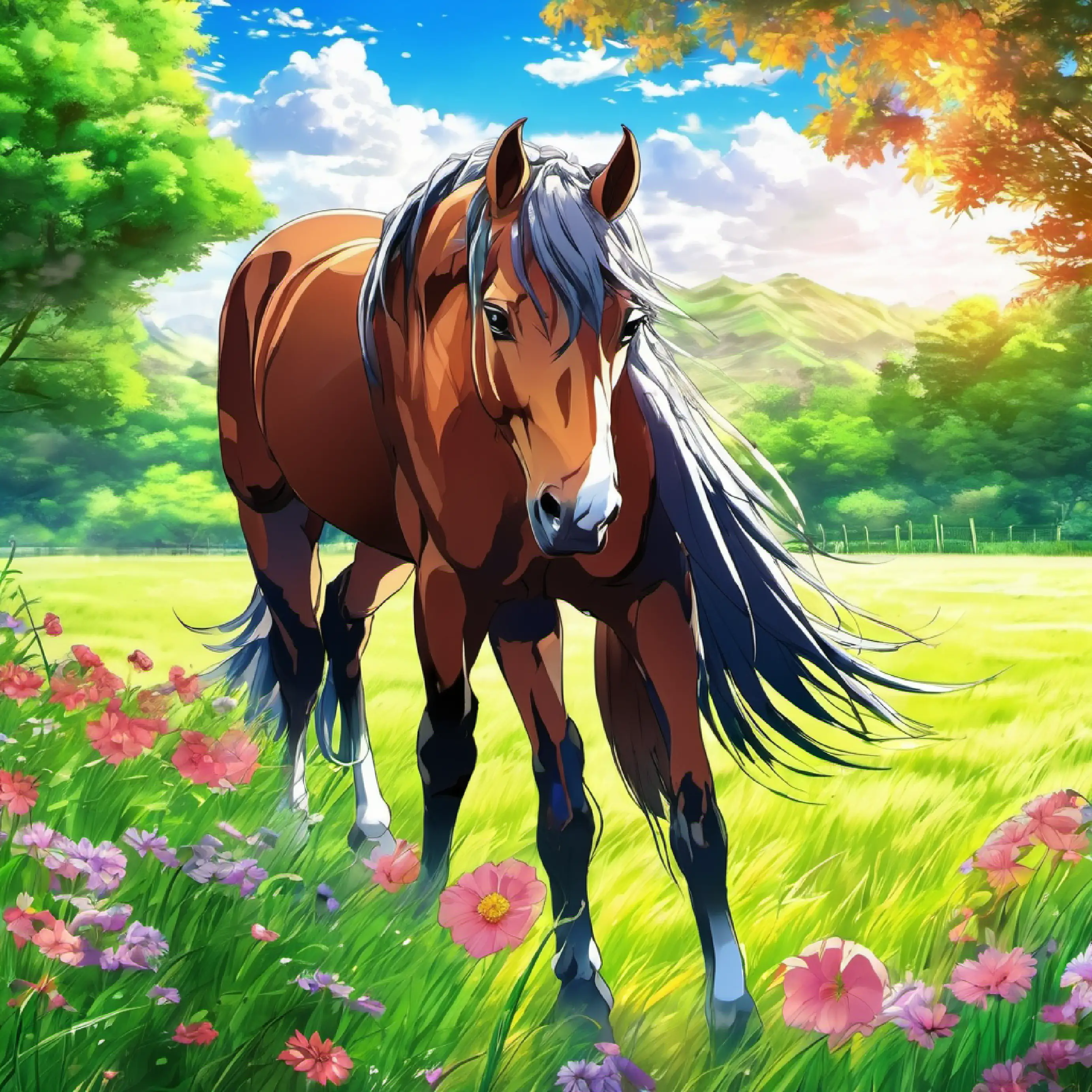 horse in field