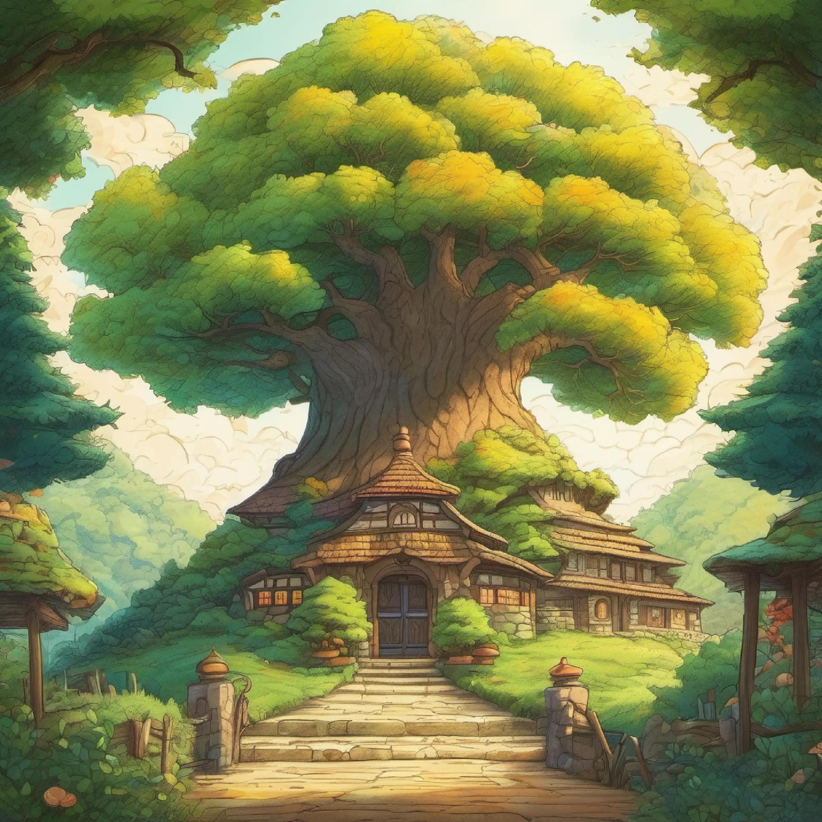The tree is symbolic to the village of unity and kindness.