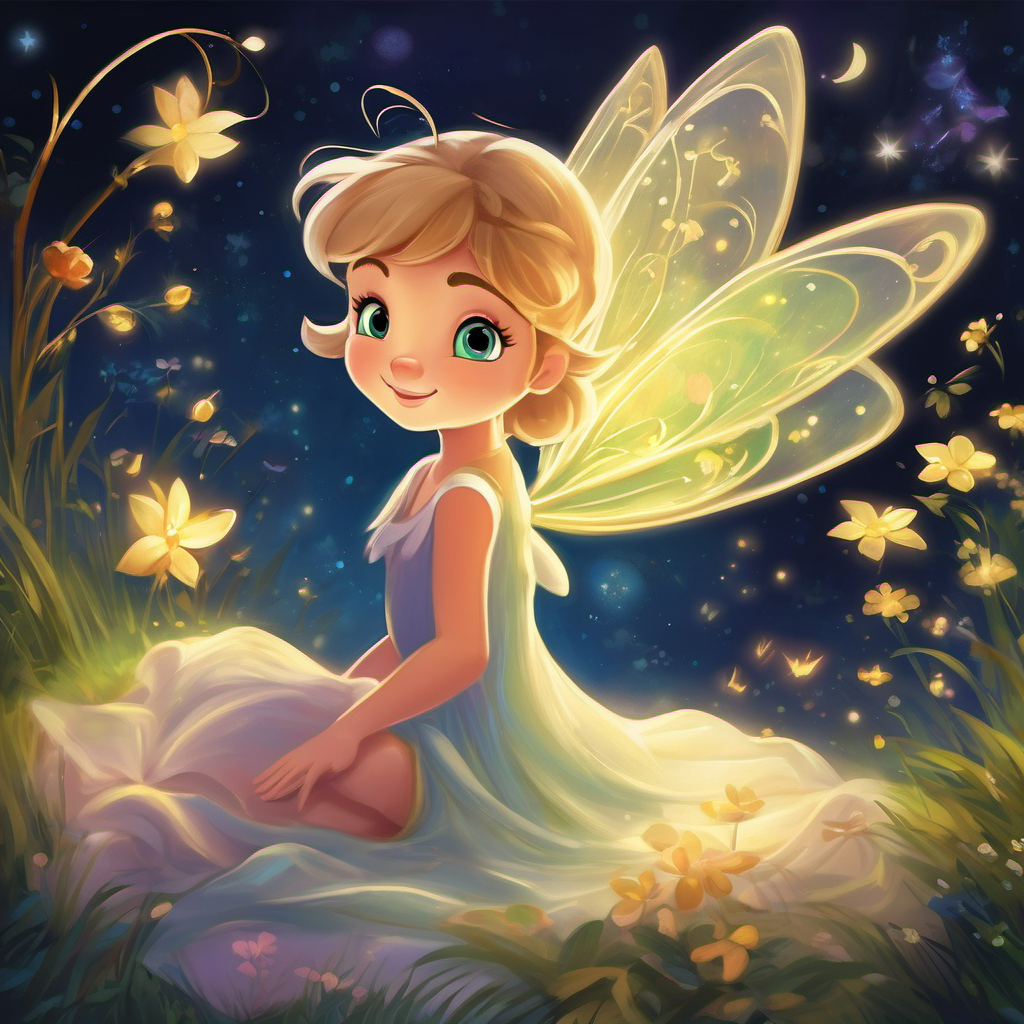 And so, as Tinker Bell drifted off into a peaceful slumber, she whispered with a smile, "Goodnight, Lost Storybook. Sweet dreams and happy tales to you." And dreams of magical adventures filled her night, knowing that the power of storytelling would always be cherished in Pixie Hollow.