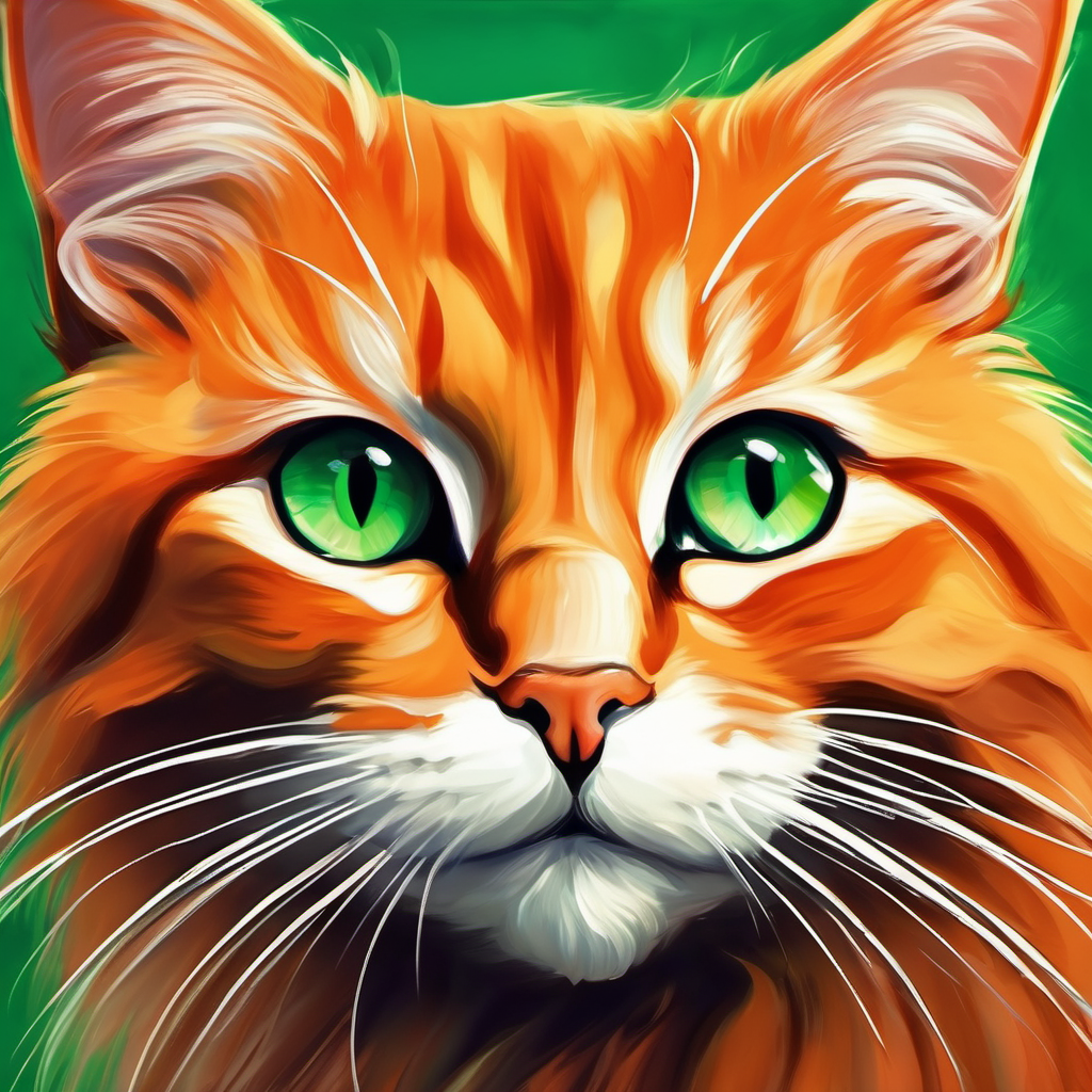 friendly orange cat with green eyes the cat with orange fur and green eyes