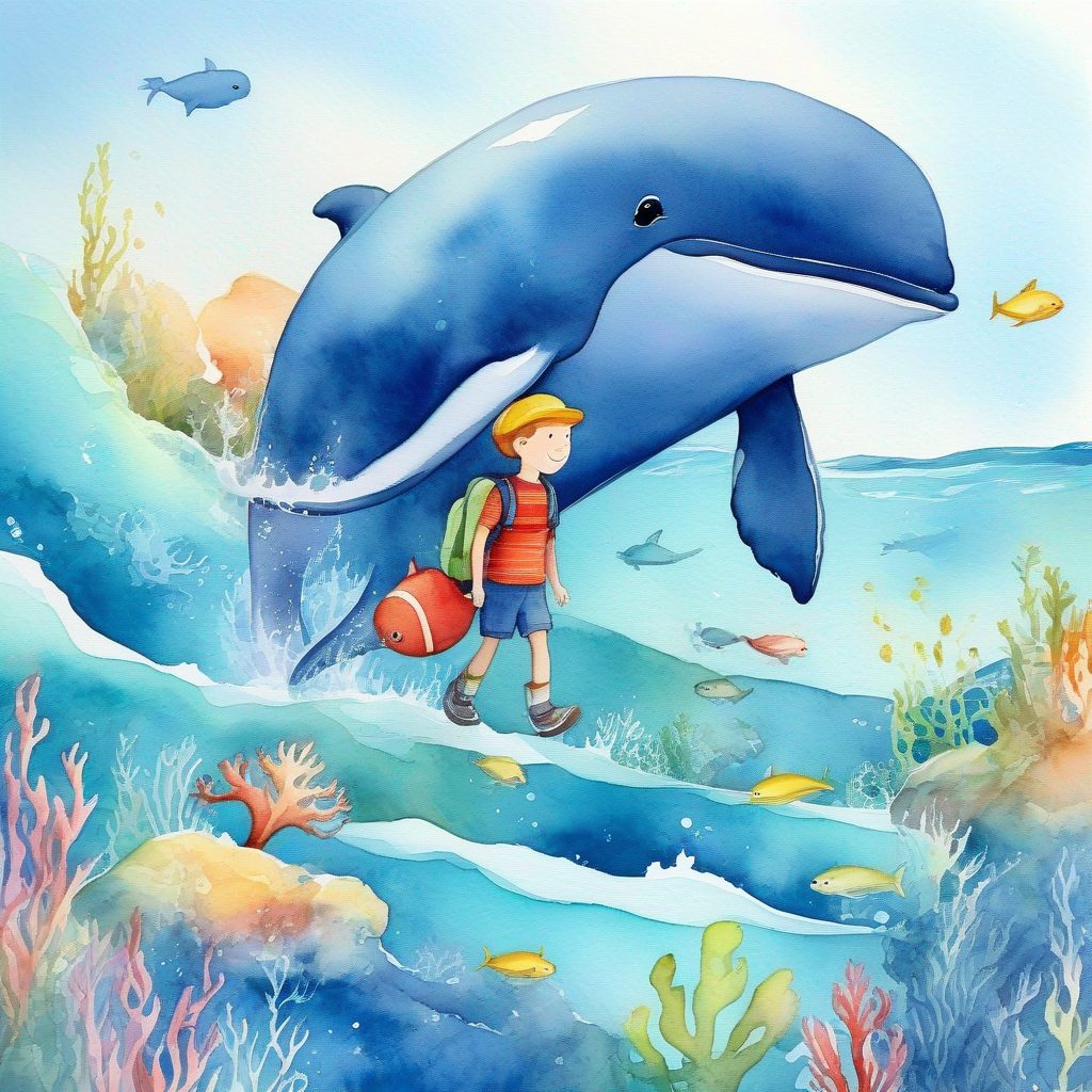 Special whale with the Ocean Adventure Team exploring and helping.