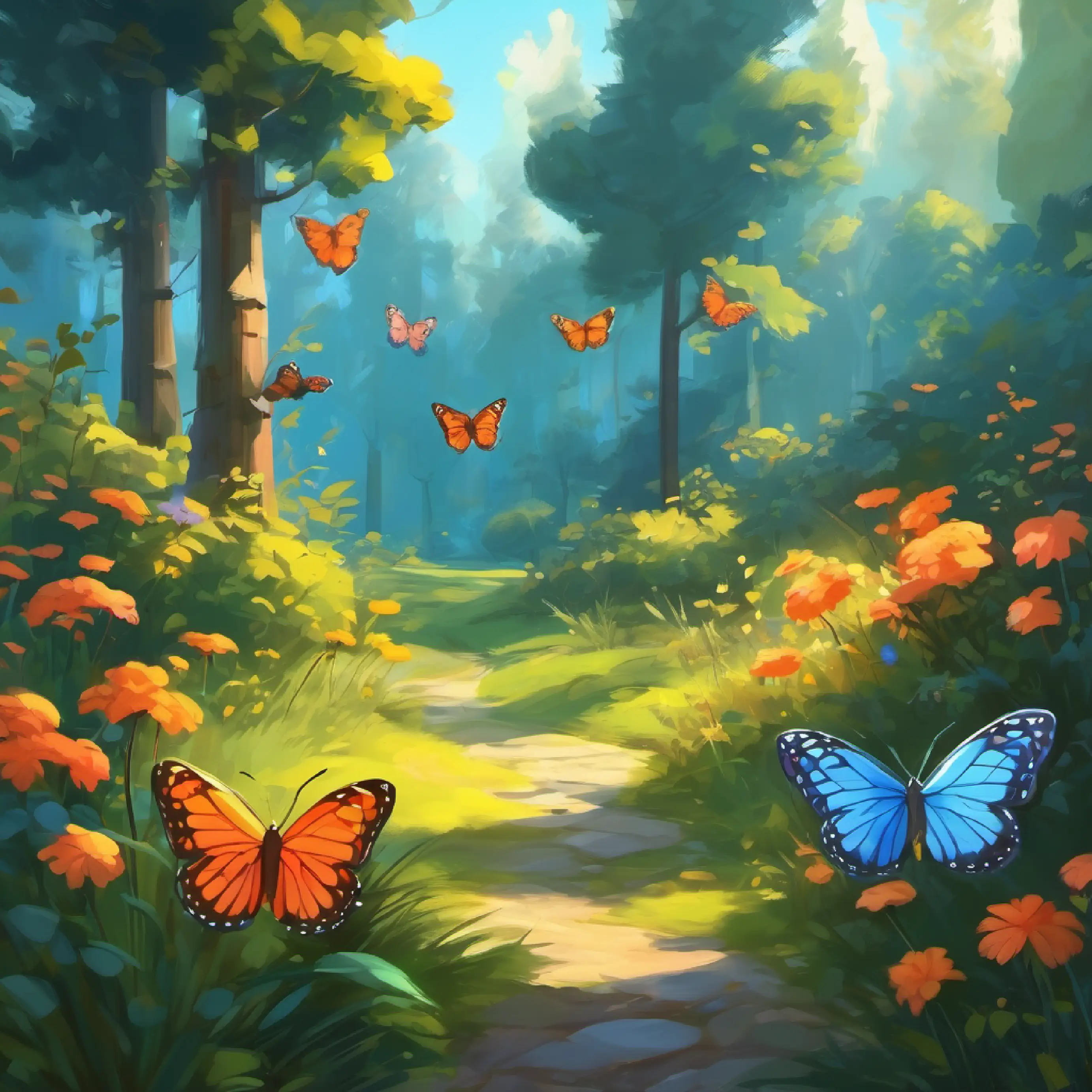Play a game and find five butterflies.