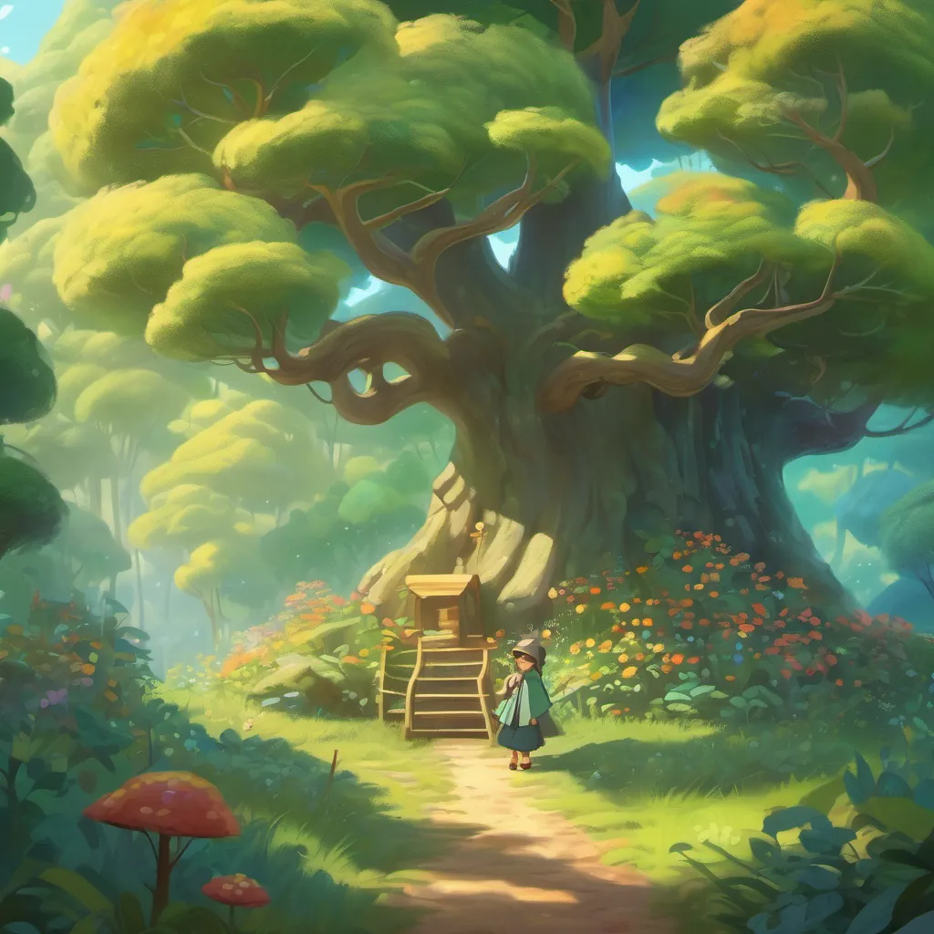 Livi standing confidently, surrounded by the magical environment of Whimsy Woods.