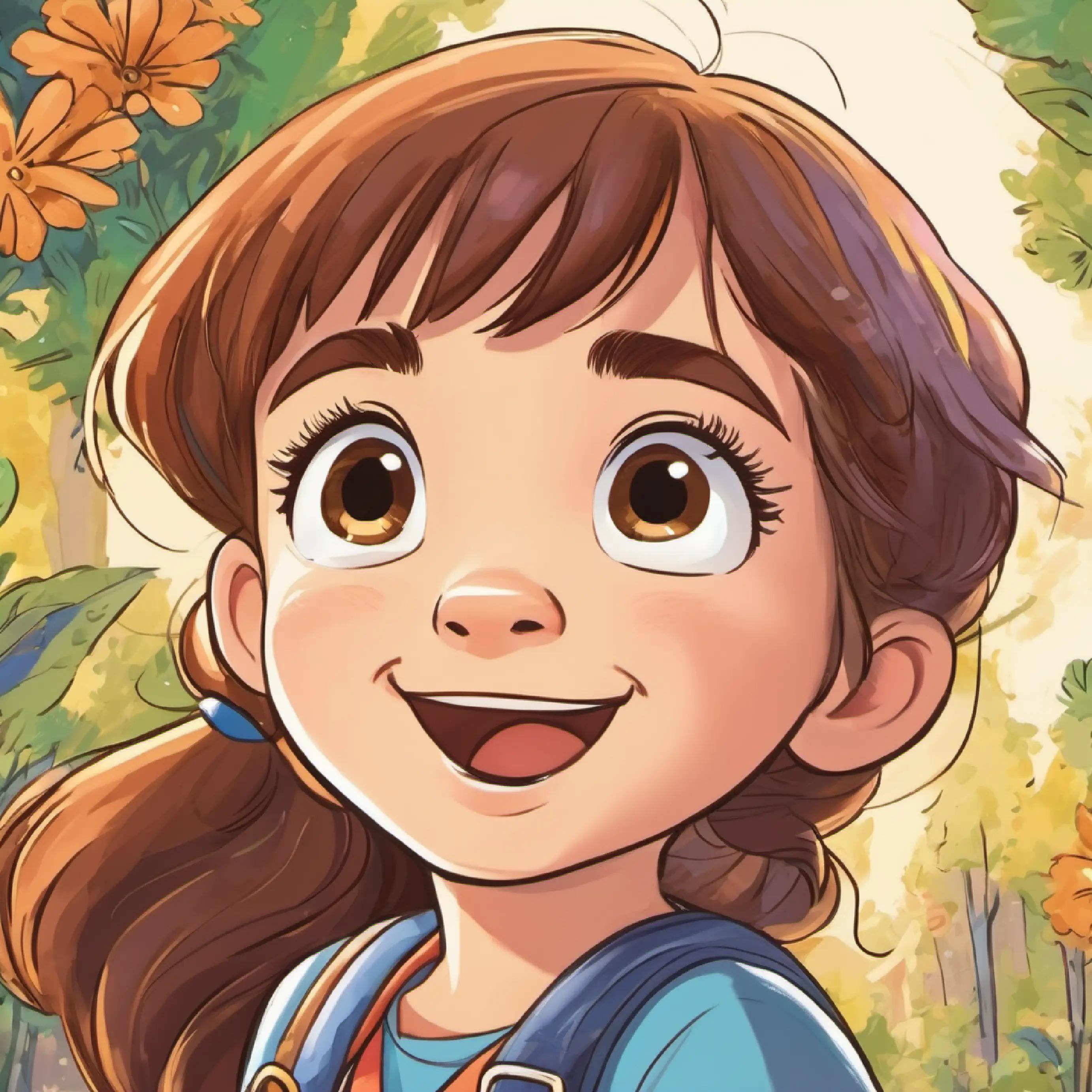 Curious girl with brown hair and hazel eyes excited about the number quest