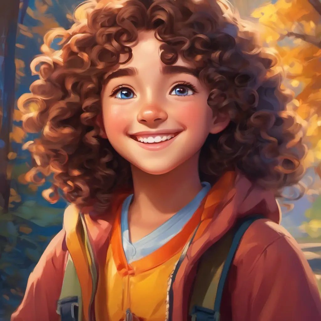 Curly hair, adventurous eyes, bright grin's dream realized