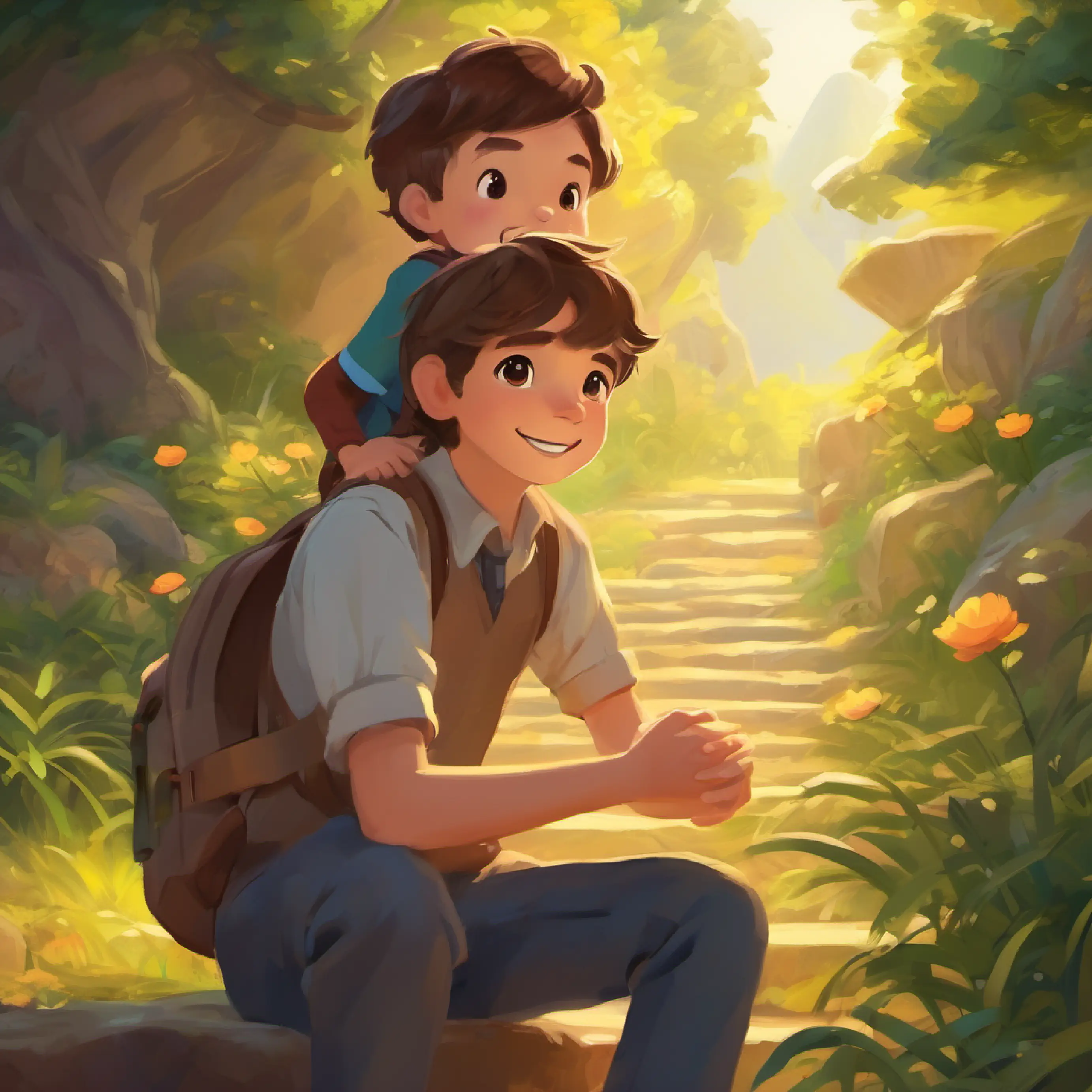 The story concludes with Short boy, brown hair, kind eyes, always wears a bright smile's match and the lesson he learned.