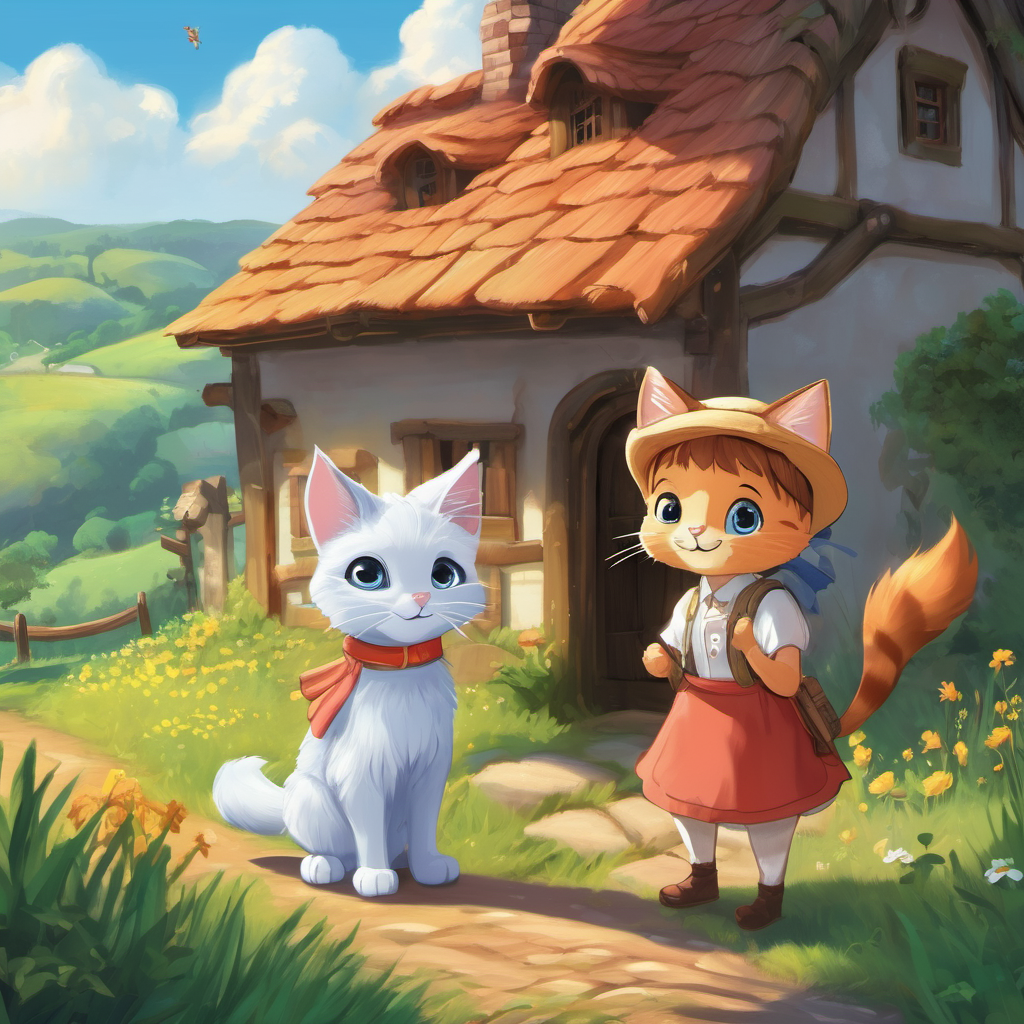 Whiskers and Sparkle quickly became friends. Together, they returned to the village and explained everything to Sarah and Luna. The villagers were amazed to see a talking cat and a mischievous pixie, but they were delighted to welcome them into their community. Whiskers, Sparkle, and Sarah became inseparable friends, and they continued to have many more adventures together, exploring new lands and helping others.