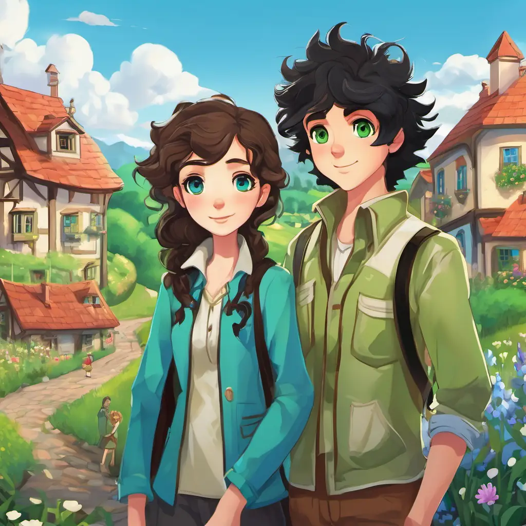 The story begins in the peaceful town of Harmonyville, where Lily has long, curly brown hair and bright blue eyes and Max has short, spiky black hair and mischievous green eyes live. The town is surrounded by lush green fields and colorful houses. Lily has long, curly brown hair and bright blue eyes and Max has short, spiky black hair and mischievous green eyes are shown as best friends, with Lily has long, curly brown hair and bright blue eyes having long, curly brown hair and bright blue eyes, and Max has short, spiky black hair and mischievous green eyes having short, spiky black hair and mischievous green eyes.