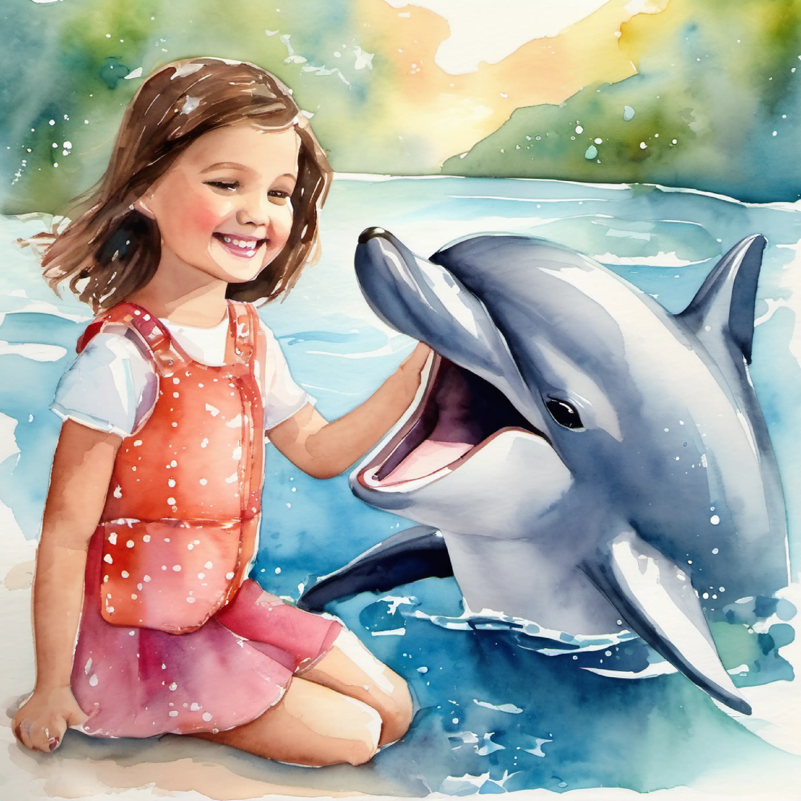 Playing with Dolphin, friends restore her joy and sparkle.