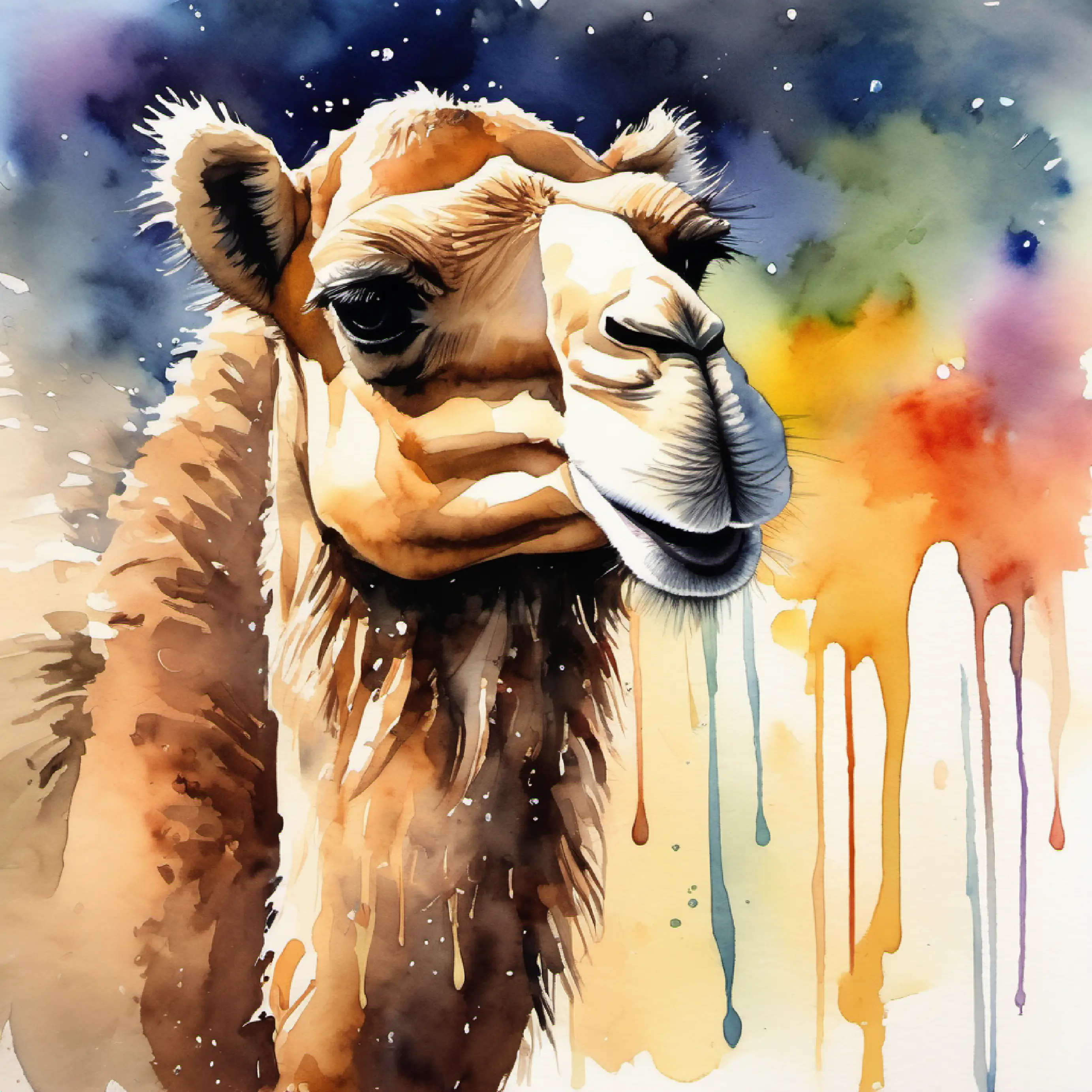 Happy Camel after drinking rain, showing Bear’s kindness.