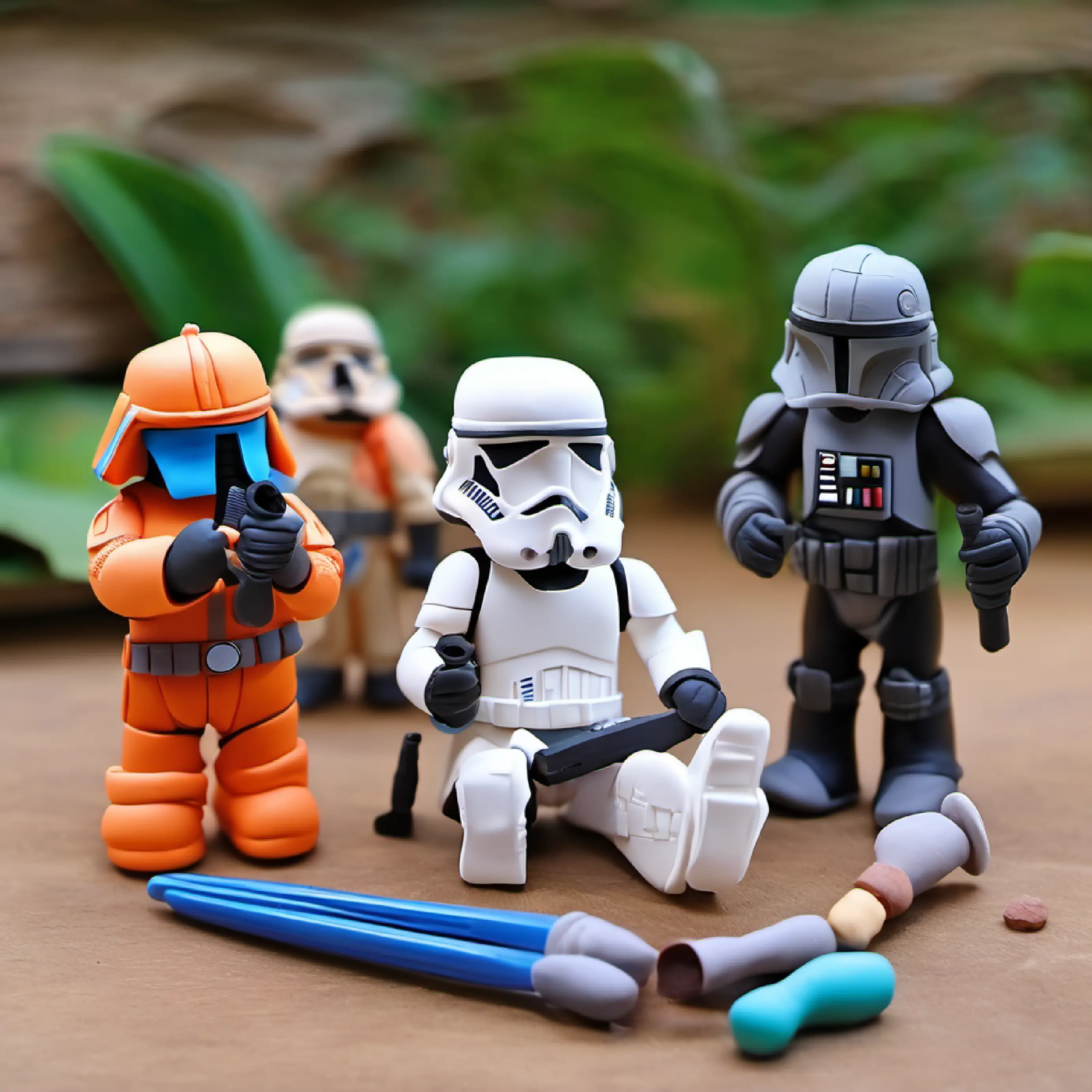 Assembling Star Wars figures