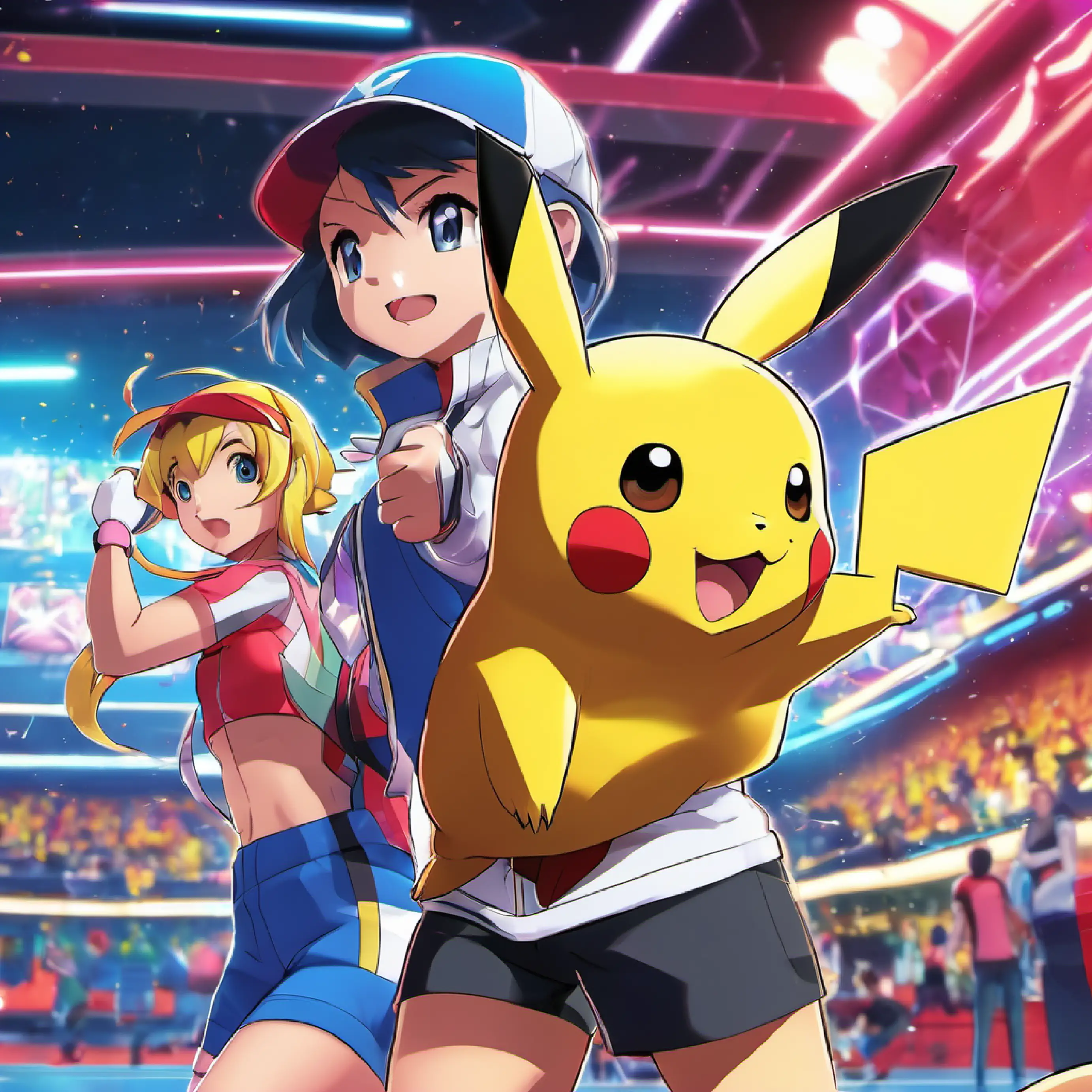 Alexis and Pikachu set out for their first gym battle.