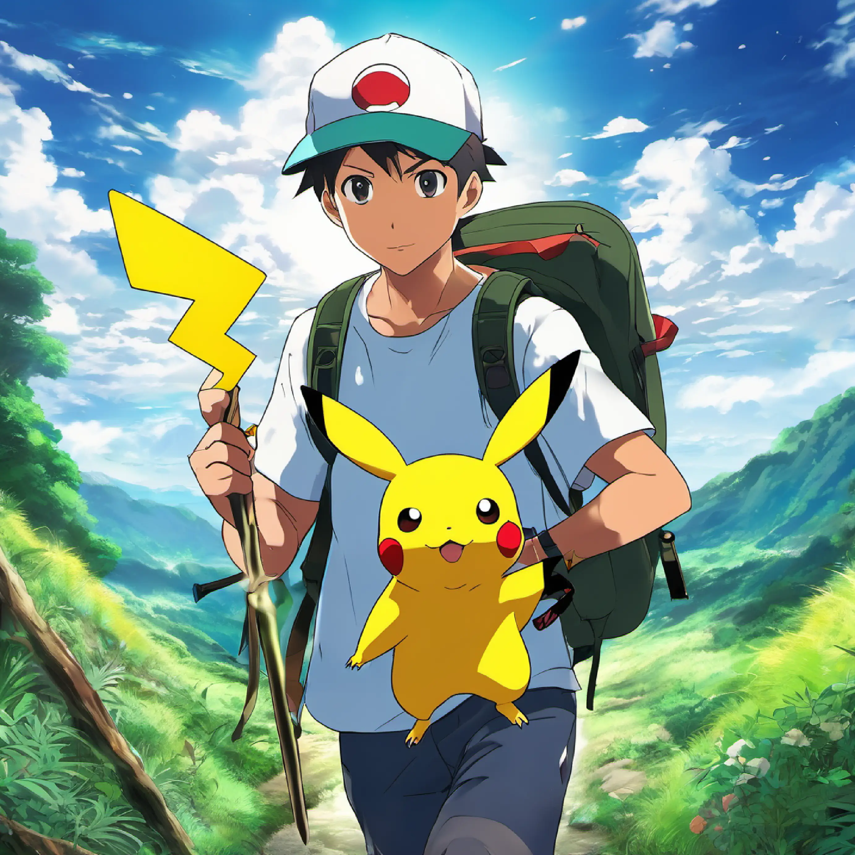 Alexis begins his journey into the wild with Pikachu.