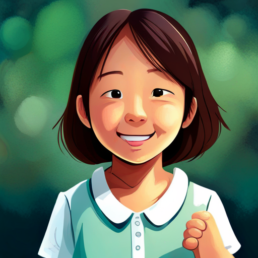 A little girl with brown hair and a happy smile. deciding to stop taking photos for money
