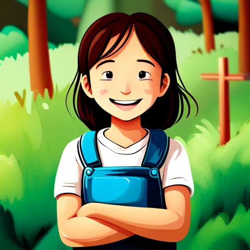 A little girl with brown hair and a happy smile. feeling happy and surrounded by loved ones
