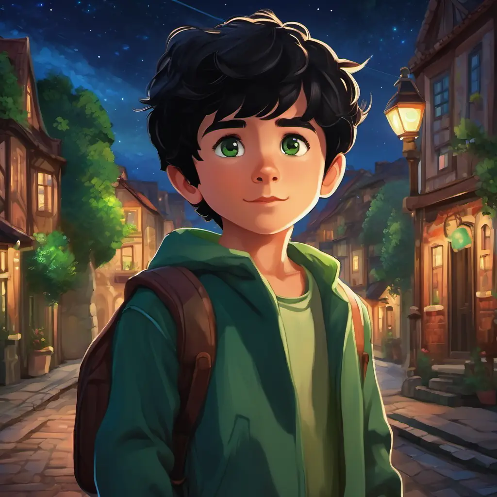 The story concludes with a sense of wonder and possibility, as Sammy and Shadow stand ready for new adventures. The night sky and the town bustling with life provide a magical backdrop to the ending.