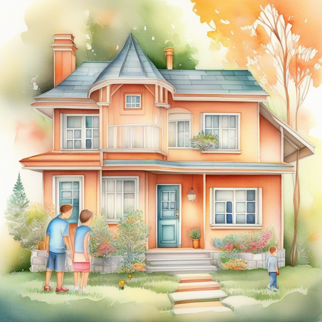 Cozy home with a happy family