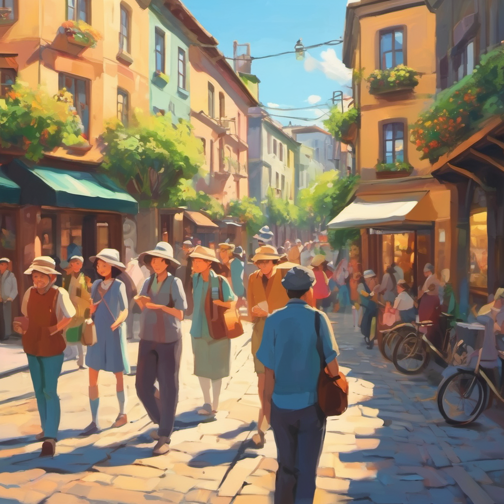 People in the town engaged in active listening