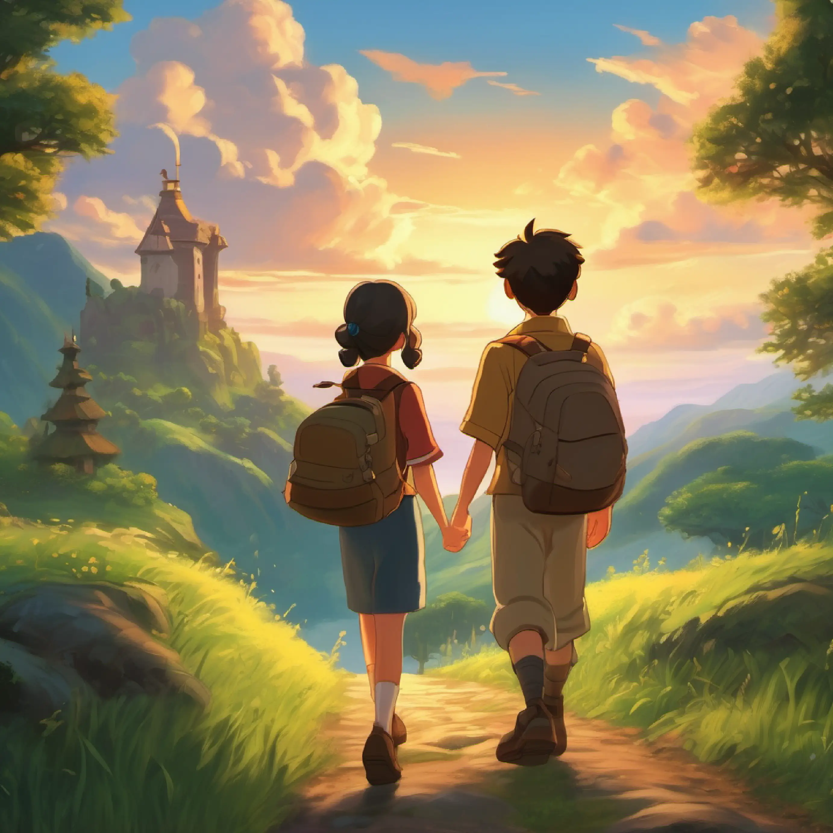Concluding their adventure, acknowledging their shared experience