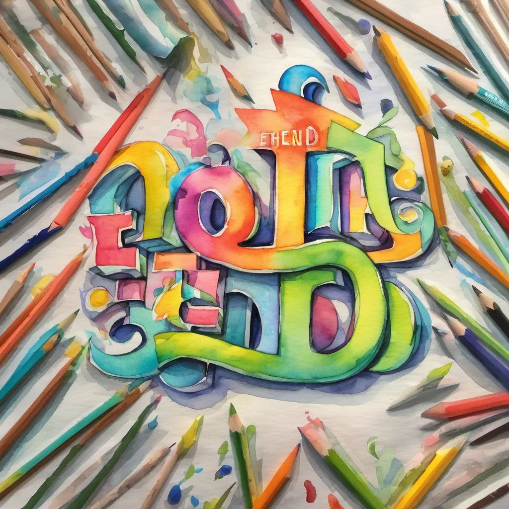 Colorful and playful lettering of "The End!"