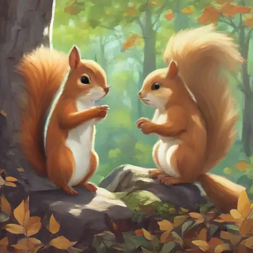 Xiao Ciwei meets Song the squirrel.