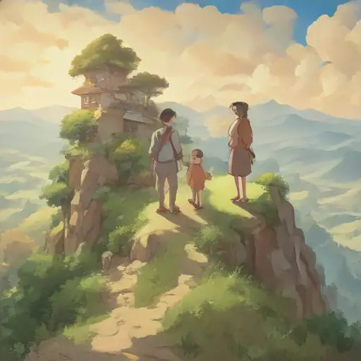 Xiao Ciwei and Song reach the hilltop together.