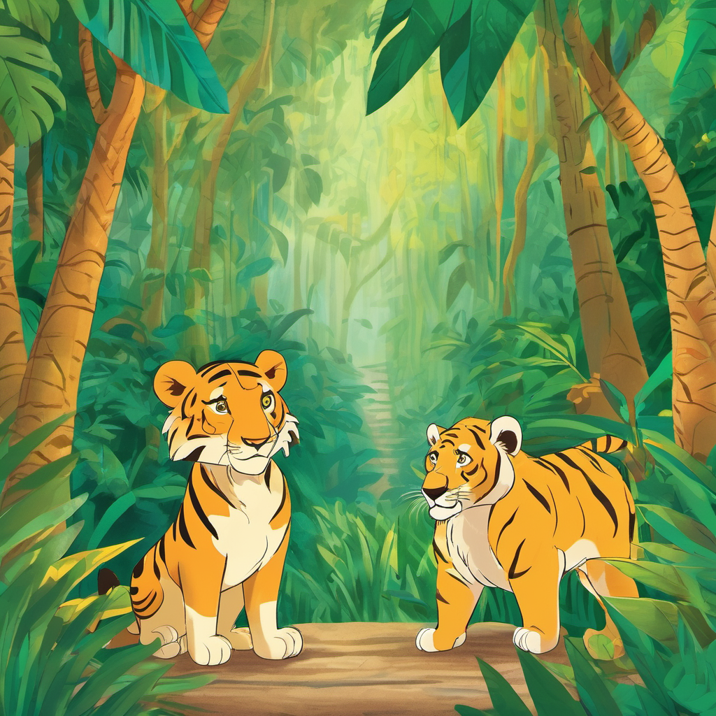 News of Leo and Grace's heroic act spread throughout the jungle, and soon, more animals wanted to be their friends. Leo and Grace welcomed them all with open arms, and the jungle became a place of joy and friendship.