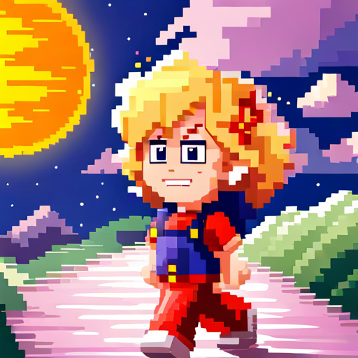 Pihu walking on a path with the sun shining brightly