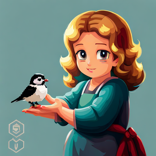 Pihu holding a bird in her hands and feeding it with a dropper