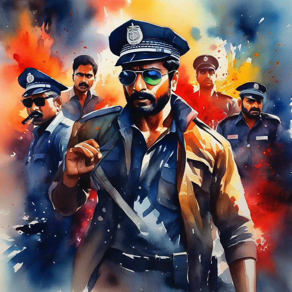 Ek Gunda, dark, aggressive bad, Police Wala, bright, honest honest, colors - dark and bright