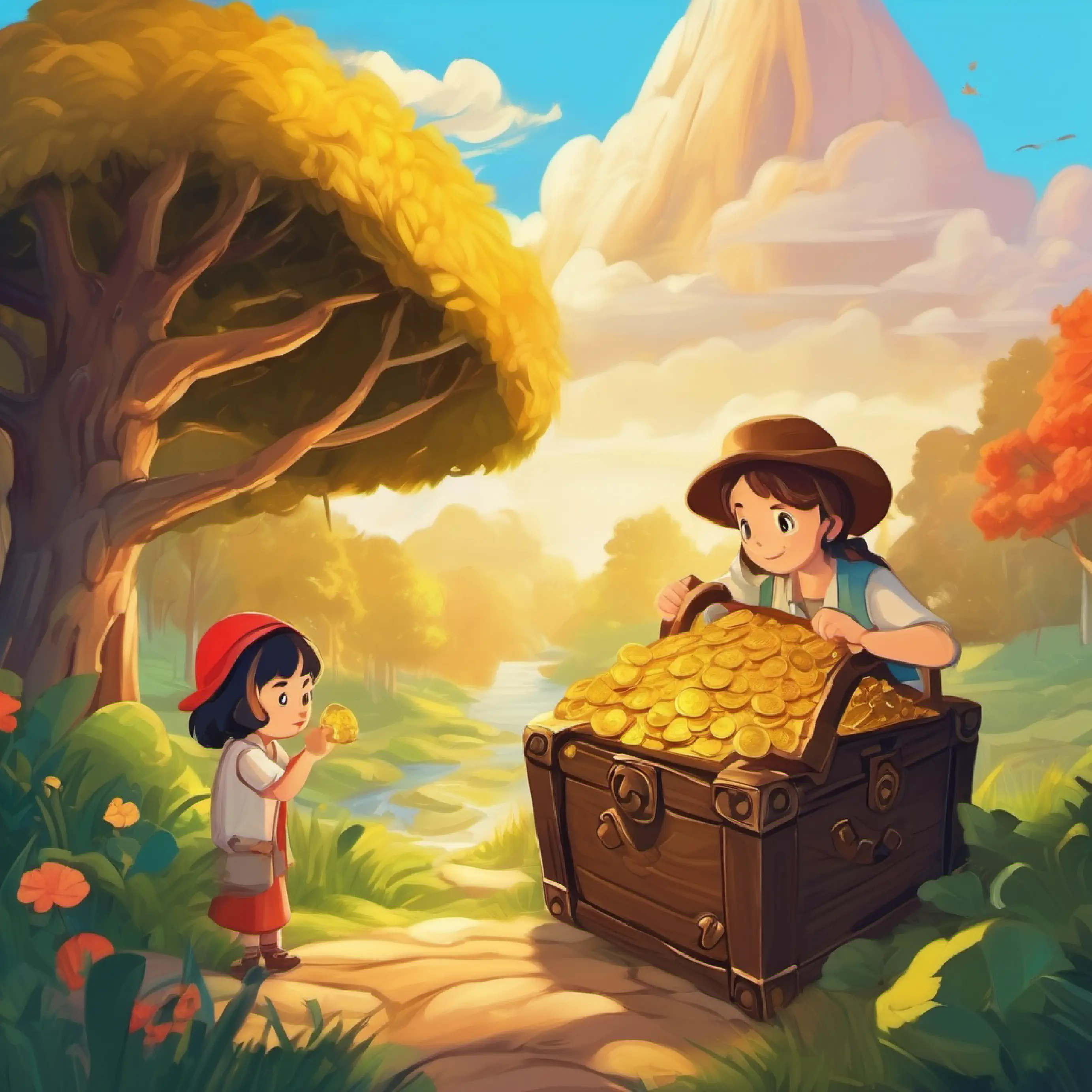 Solving a riddle to find the treasure.