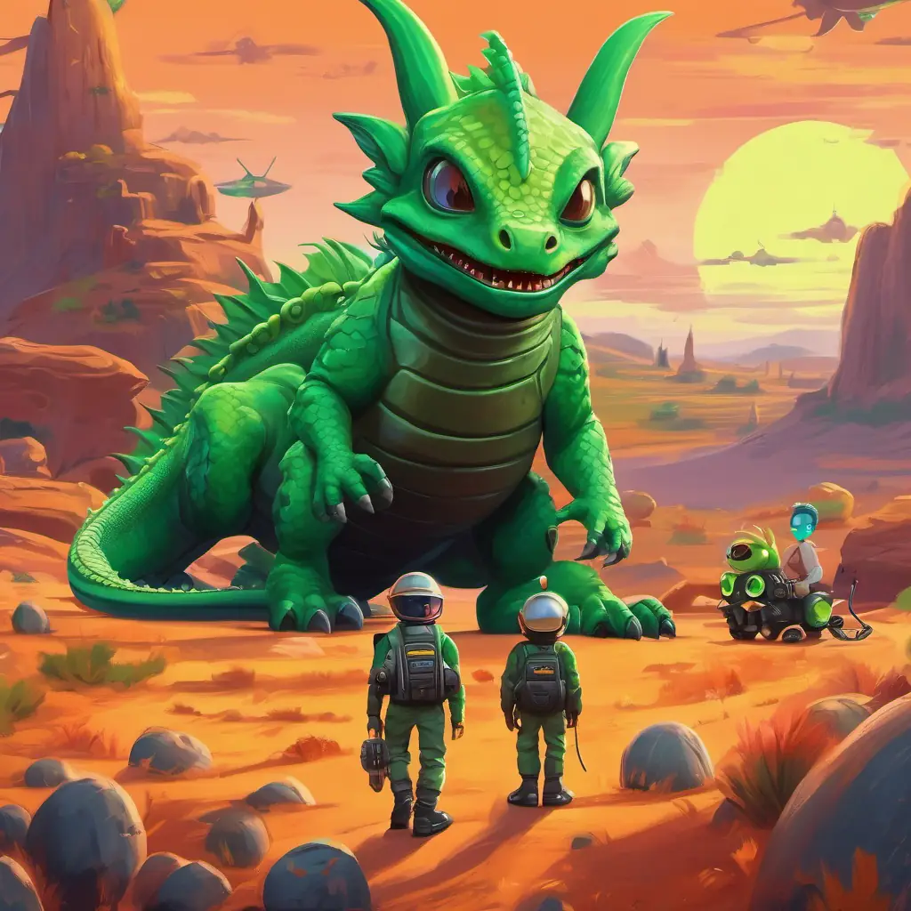 Darcy and the alien friends are on a deserted planet, trying to find a solution to refuel their spaceship.