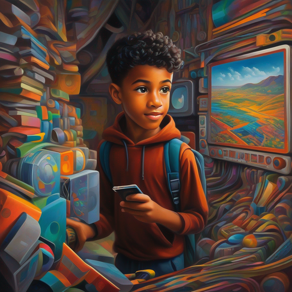 Melak, a determined teenager, exploring the world of graphics design.