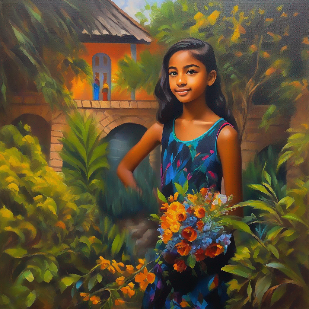Melak, a talented teenager, getting a chance to showcase her art.