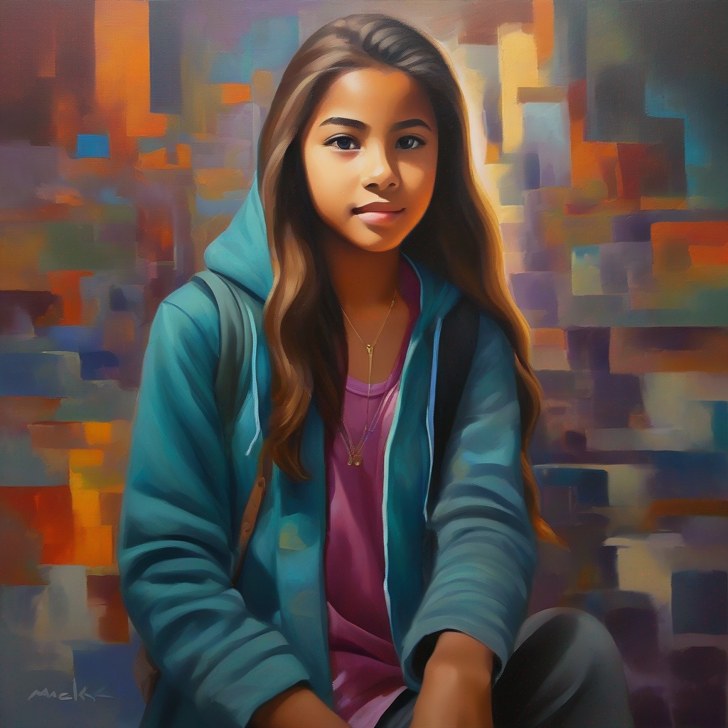 Melak, a determined teenager, pursuing her dreams with confidence.