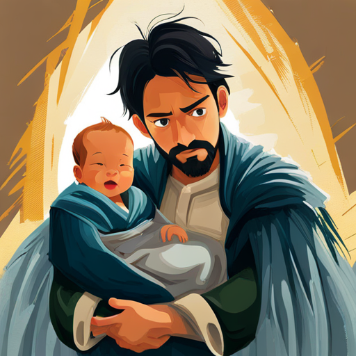 A newborn baby and a brave king
