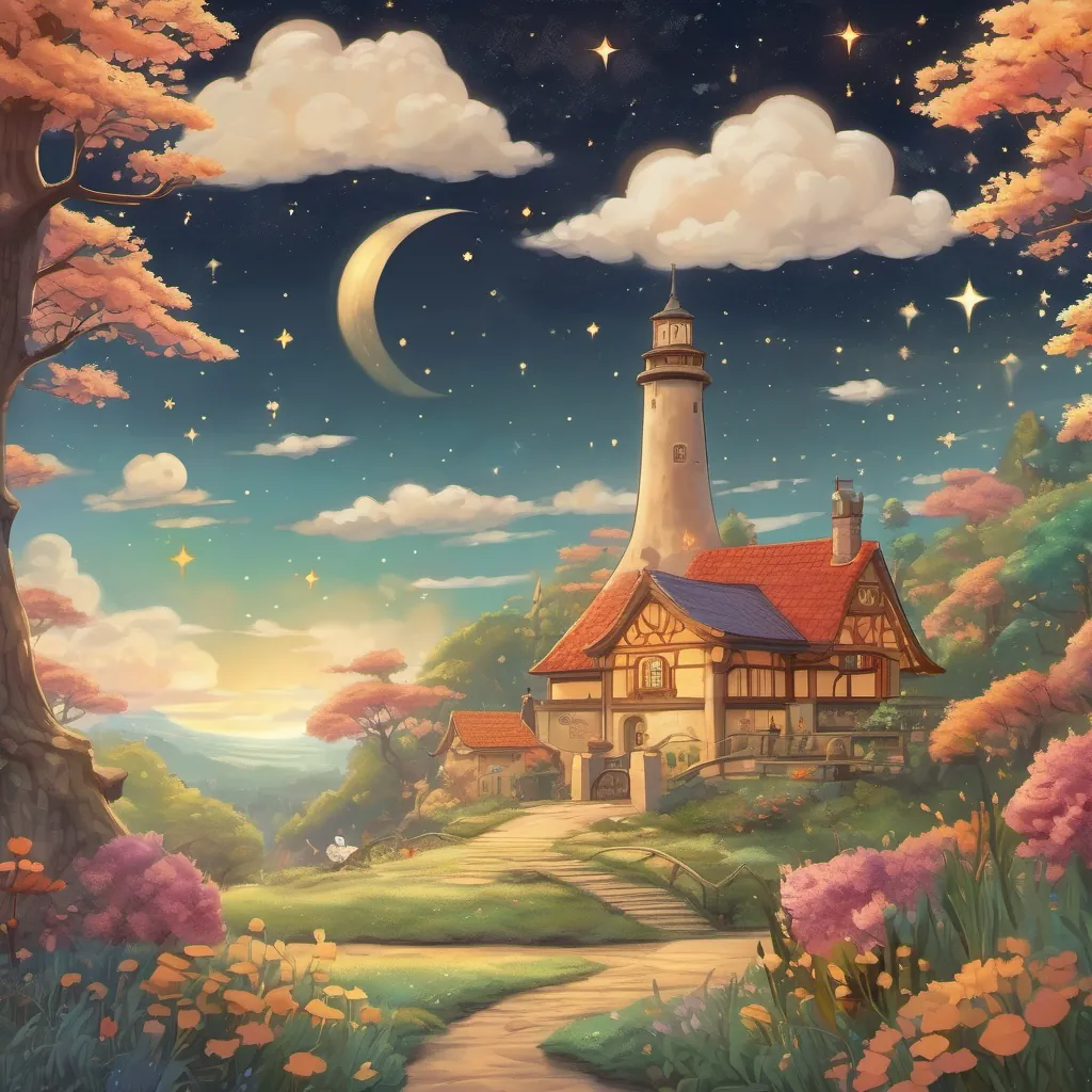 A final page with the words 'The end' in a whimsical, starry font.