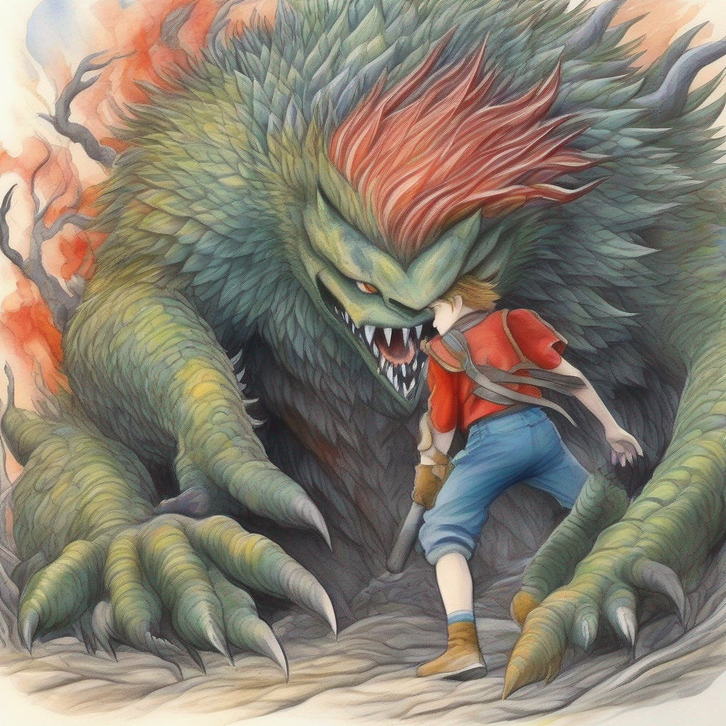 Brave, 14-year-old with a heart filled with kindness valiantly fights the monster, inflicting deep wounds.